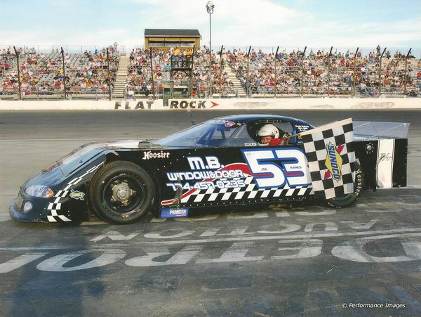 Flat Rock Speedway - Heat Win From Mike Duford (newer photo)